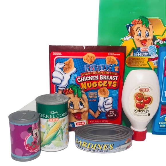 H.E.B. Toy Shopping Recycle Bag and Foods - Picture 2 of 5